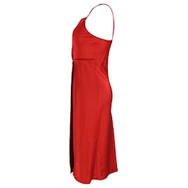 Alexander Wang-Abito drappeggiato T by Alexander Wang in raso rosso-Rosso