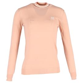 Loewe-Loewe Turtleneck Sweater in Peach Wool-Pink