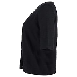 Armani-Armani Cropped Cardigan aus schwarzer Baumwolle-Schwarz