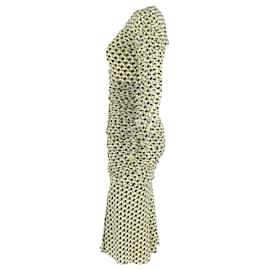 Diane Von Furstenberg-Vestido estampado Diane Von Furstenberg em nylon amarelo-Outro,Impressão em python