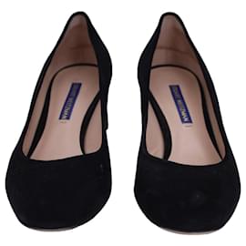 Stuart Weitzman-Stuart WeitzmanMary Ann 60 Bombas em camurça preta-Preto