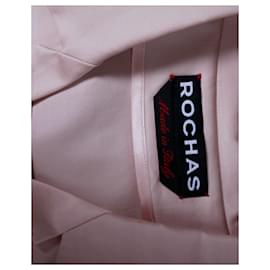 Rochas-Rochas Collared Sleeveless Top in Pink Cotton-Pink
