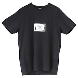 Givenchy-Camiseta com logotipo estampado Givenchy em jersey de algodão preto-Preto