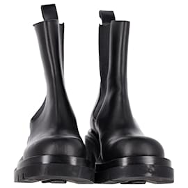 Bottega Veneta-Bottega Veneta Lug Chelsea Boots en cuir de veau noir Cuir-Noir