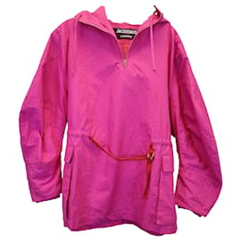 Jacquemus-Jacquemus La Parka Alta Jacket in Pink Linen-Pink