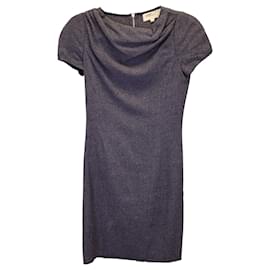 Isabel Marant-Vestido recto con cuello vuelto de Isabel Marant Etoile en lana gris-Gris