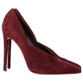 Escarpins à bout pointu Victoria Beckham en daim bordeaux Bordeaux