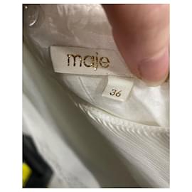 Maje-Maje Two-Tone Playsuit in White Viscose-White