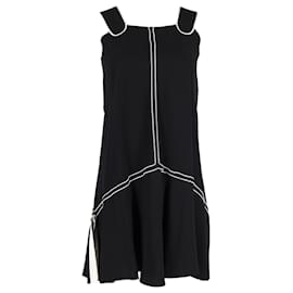 Victoria Beckham-Victoria Beckham Sleeveless Mini Dress in Black Cotton-Black