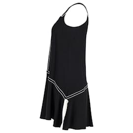 Victoria Beckham-Victoria Beckham Sleeveless Mini Dress in Black Cotton-Black