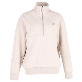 Burberry Pullover mit Reißverschluss aus beiger Baumwolle und Kaschmir Beige