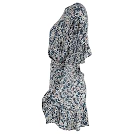 Isabel Marant Etoile-Isabel Marant Etoile Mini-robe à volants en coton bleu marine-Bleu
