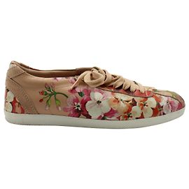 Tênis Gucci Bloom Print de cano baixo em couro rosa Outro