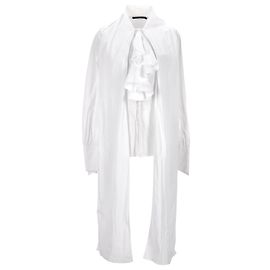 Camicetta con volant Ralph Lauren in cotone bianco Bianco