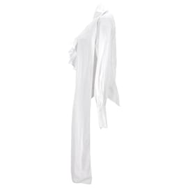 Ralph Lauren-Ralph Lauren Ruffle Blouse in White Cotton-White