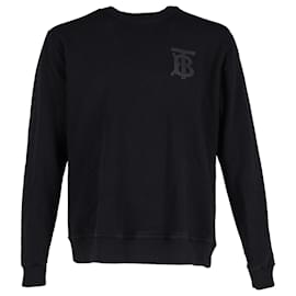 Burberry-Burberry-Sweatshirt mit Monogrammmotiv aus schwarzer Baumwolle.-Schwarz