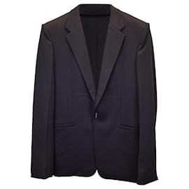 Givenchy-Givenchy Single-Breasted Blazer in Black Wool-Black