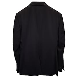 Givenchy-Blazer à simple boutonnage Givenchy en laine noire-Noir