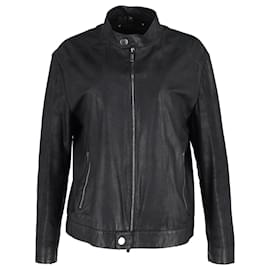 Armani-Armani Collezioni Moto Jacket in Black Leather-Black