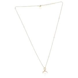 Versace-Versace Medusa Faux Pearl Chain Necklace in Gold Metal-Golden,Metallic