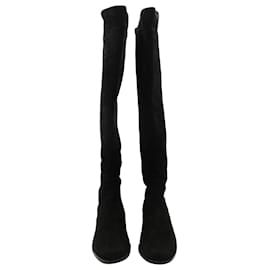 Stuart Weitzman-Stuart Weitzman Reserve Knee-high Boots in Black Suede-Black