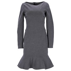 Vestido Valentino com bainha larga em lã cinza Cinza