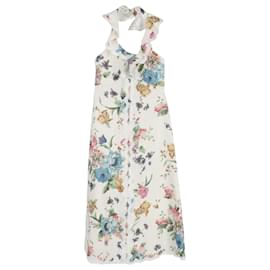 Zimmermann-Zimmermann Halter Dress in Floral Print Cotton-Other,Python print