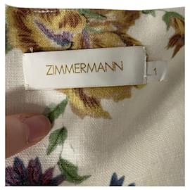 Zimmermann-Zimmermann Halter Dress in Floral Print Cotton-Other,Python print