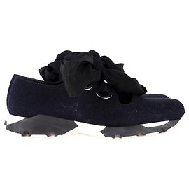 Sneakers Bow di Marni in tela Blu Navy Blu Blu navy