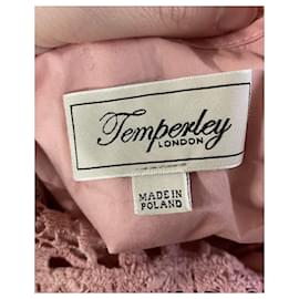 Temperley London-Abito Temperley London all'uncinetto in cotone rosa-Rosa
