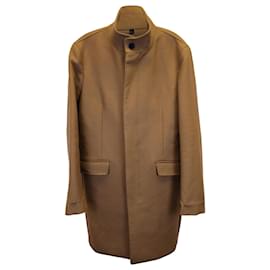 Theory-Theory Single Breasted Coat in Brown Wool-Brown