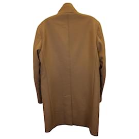 Theory-Theory Single Breasted Coat in Brown Wool -Brown