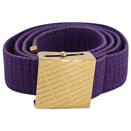 Balenciaga Karate-Gürtel mit Logo aus lila Baumwolle Lila