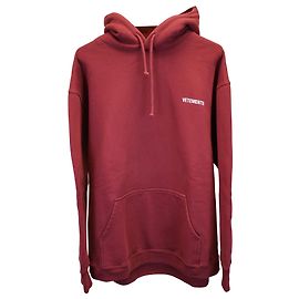 Vêtements Vetements Sudadera con capucha extragrande con logo en algodón burdeos Roja Burdeos