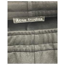 Acne-Acne Studios Pantalon de survêtement Norwich Face en Polyester Noir-Noir