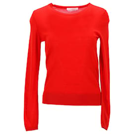 Hugo Boss-Boss Merino Super Fine Sweater in Red Wool-Red
