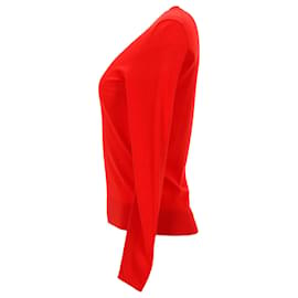 Hugo Boss-Boss Merino Super Fine Pullover aus roter Wolle-Rot