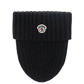 Berretto Moncler Logo in cotone Nero Nero