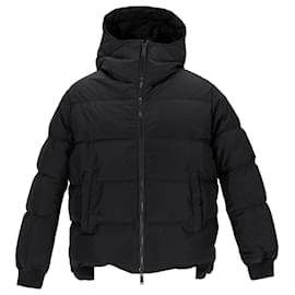 Dsquared2 Hooded Embroidered Down Jacket in Black Polyester Black