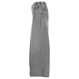 Autre Marque-The Franke Shop Wide Leg Jeans in Grey Cotton-Grey