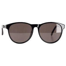 Saint Laurent Round Solid Sunglasses in Black Acetate Black