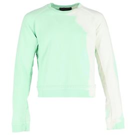 Haider Ackermann Pull Tie Dye Raw Edge en coton vert Vert