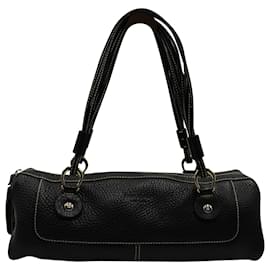 Kate Spade-Kate Spade Pebble-grain Barrel Shoulder Bag in Black Leather-Black