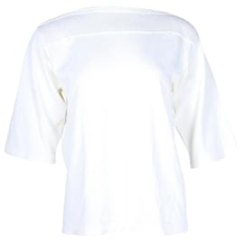 Hermès-Top Hermes in maglia in cotone e viscosa color crema-Bianco,Crudo