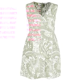Dolce & Gabbana-Dolce & Gabbana Floral Jacquard Mini Dress in Pink Polyester-Pink