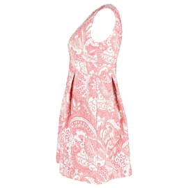 Dolce & Gabbana-Dolce & Gabbana Floral Jacquard Mini Dress in Pink Polyester-Pink