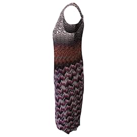 Missoni-Missoni Zigzag Mini-Robe Sans Manches en Coton Multicolore-Autre,Imprimé python