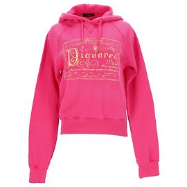 Dsquared2 Sudadera con capucha y logo estampado en algodón rosa Rosa