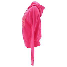 Dsquared2-Dsquared2 Logo Print Hoodie in Pink Cotton-Pink