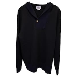 Vivienne Westwood-Vivienne Westwood Hooded Sweater in Black Wool-Black
